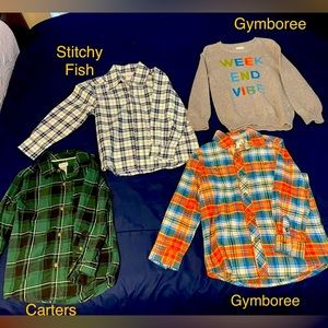 4T Boys Fall/Winter Button Downs & Sweater